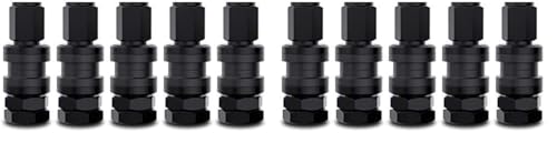 CKAuto 5 Pcs VS33/TR33E Tubeless Metal Clamp-in Valve Stems, Black Finish