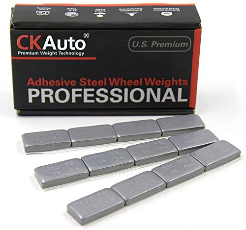 CKAuto 1oz, Grey, Adhesive Stick on Wheel Weights,EasyPeel TapeUS Quality