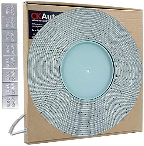 CKAuto 0.25oz, Adhesive Stick on Wheel Weights, Stick on Roll Wheel Weights, 5 kgs/ 11 lb/Roll, 715pcs, OE Quality