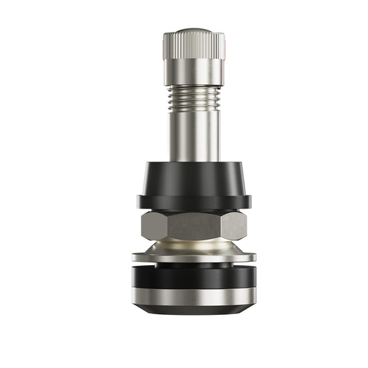 CKAuto 4 Pieces TR416 Metal Valve Stems Outer Mount Fits .453" & .625" Rim Holes Long 1 1/2", Silver