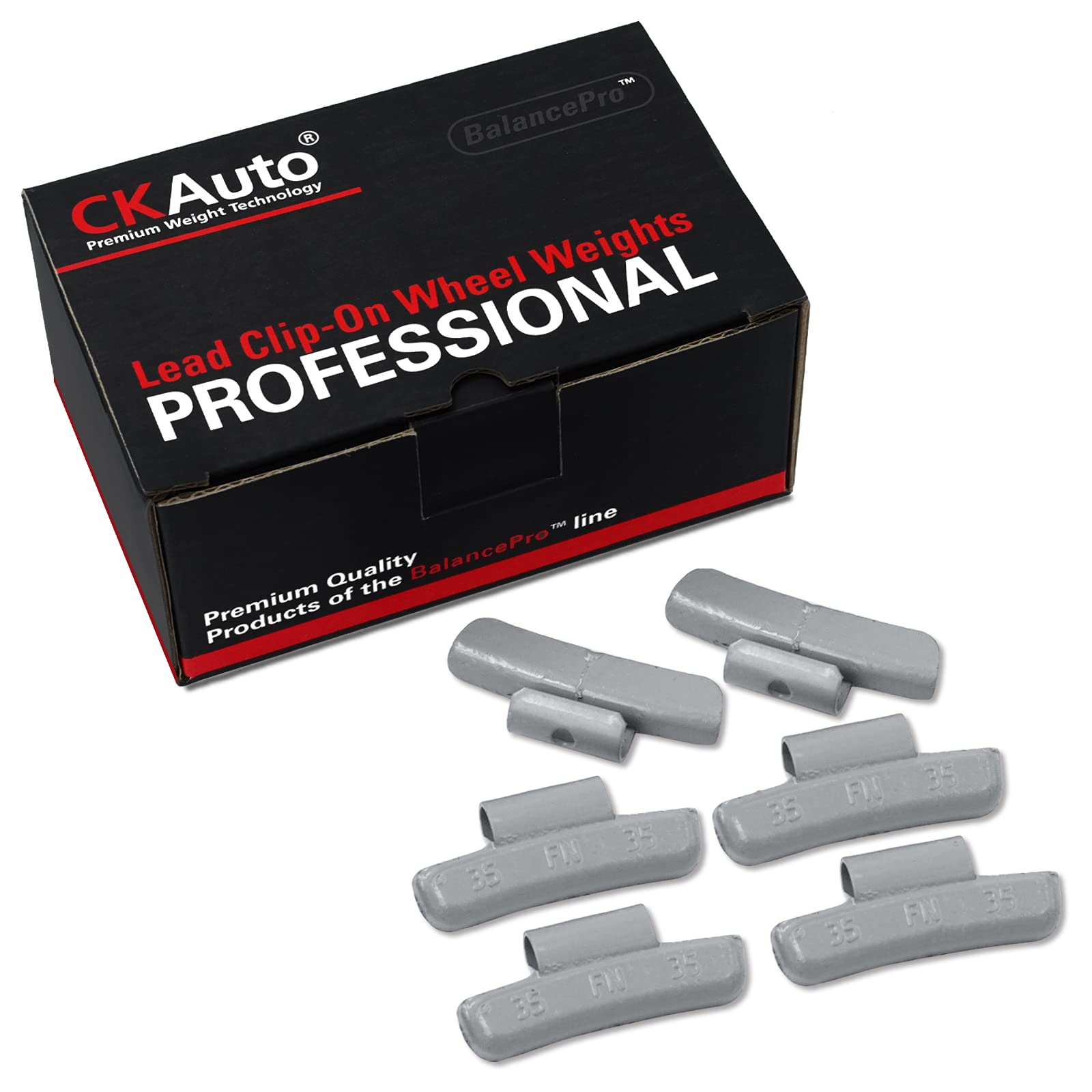 CKAuto FN Series Coated Lead Clip On Wheel Weights, 25pcs/Box