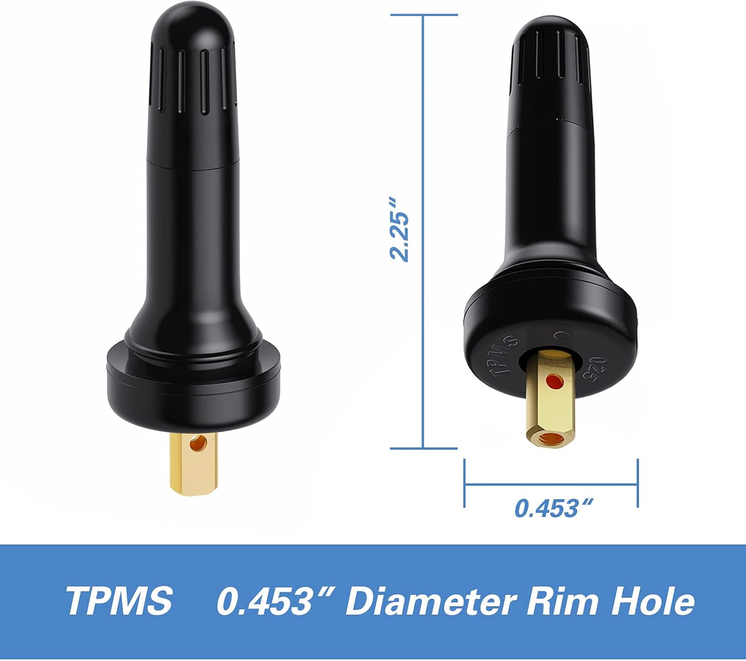 CKAuto TPMS 20008 Rubber Snap-in Tire Valve Stem (50 pcs/Bag)
