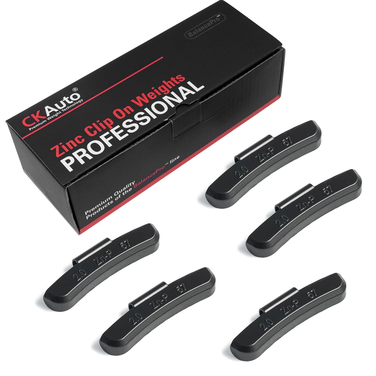 CKAuto P Series Zinc Clip on Wheel Weights Assortment, Fit for Steel Wheel
