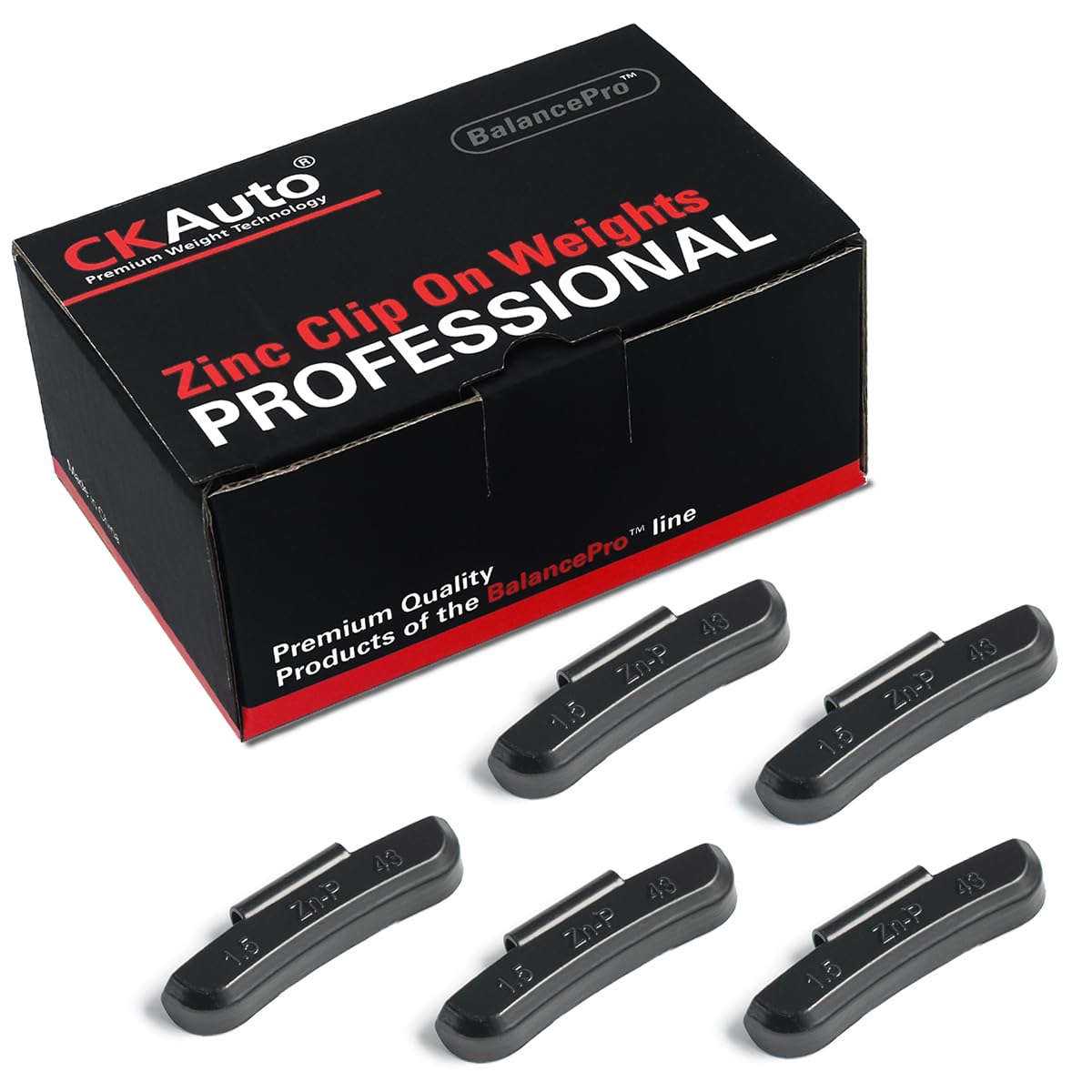 CKAuto P Series Zinc Clip on Wheel Weights Assortment, Fit for Steel Wheel