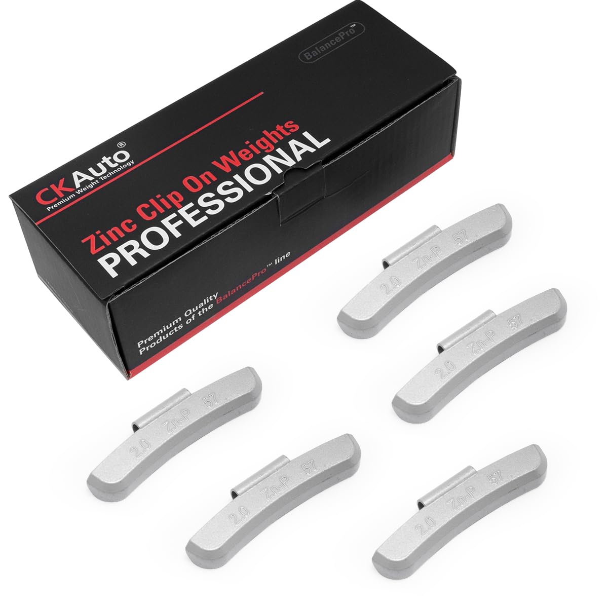 CKAuto P Series Zinc Clip on Wheel Weights Assortment, Fit for Steel Wheel