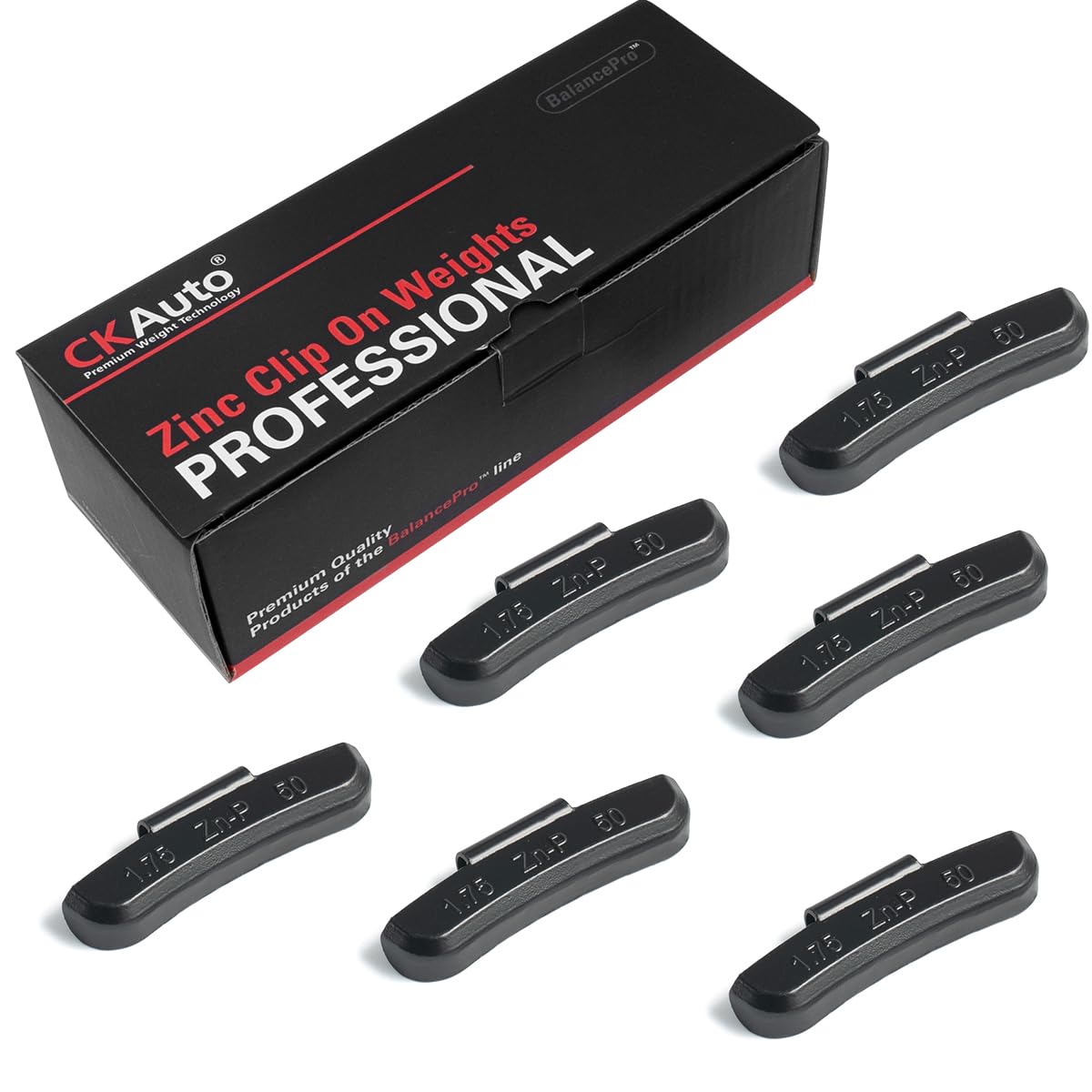 CKAuto P Series Zinc Clip on Wheel Weights Assortment, Fit for Steel Wheel