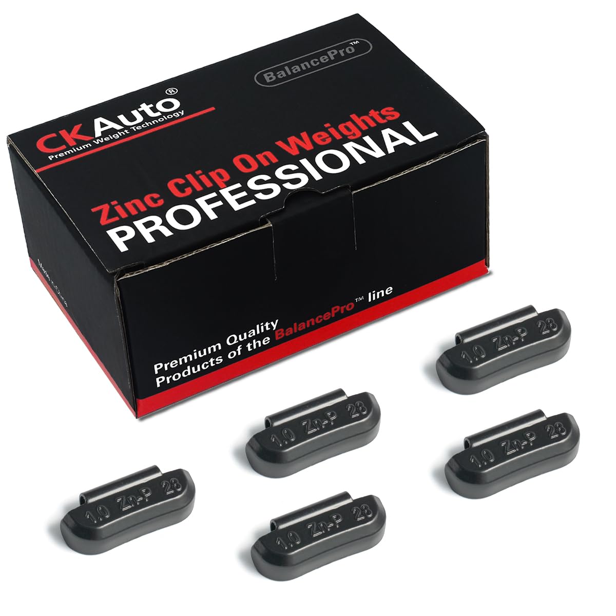 CKAuto P Series Zinc Clip on Wheel Weights Assortment, Fit for Steel Wheel