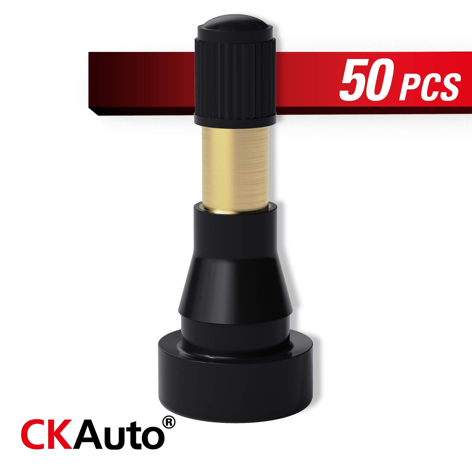 CKAuto TR600HP High Pressure Brass Rubber Snap-in Tire Valve Stem (50pcs/Bag)
