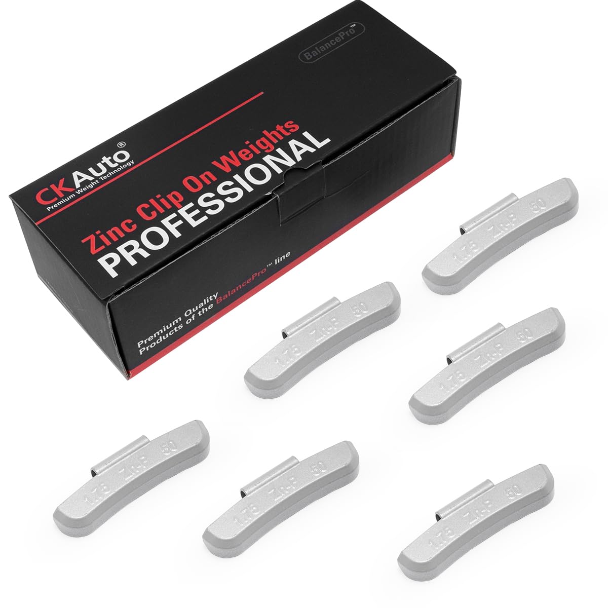 CKAuto P Series Zinc Clip on Wheel Weights Assortment, Fit for Steel Wheel