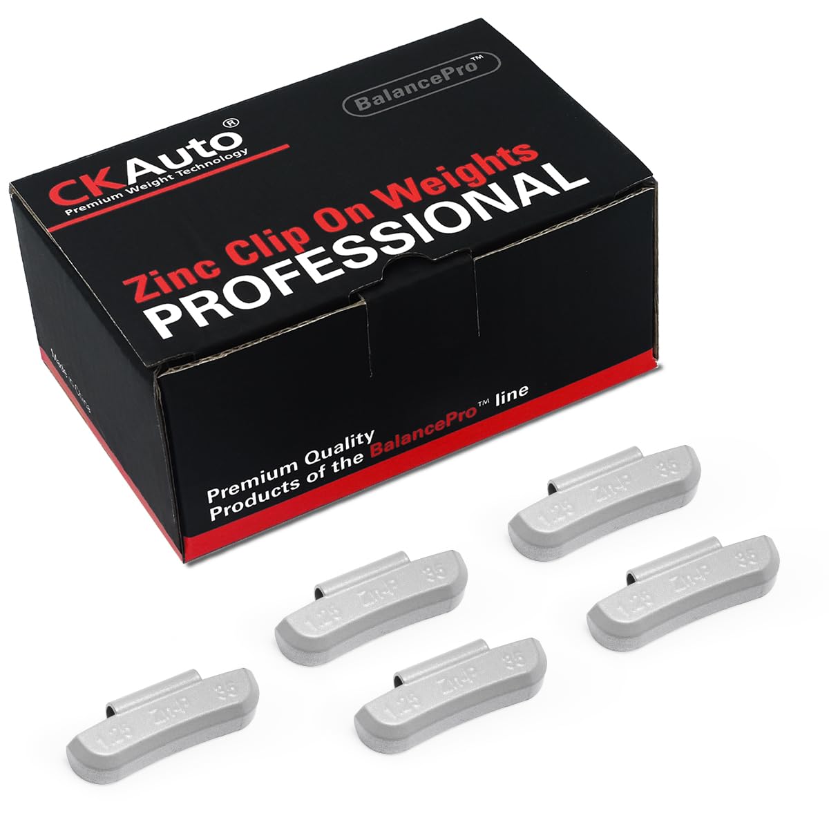 CKAuto P Series Zinc Clip on Wheel Weights Assortment, Fit for Steel Wheel