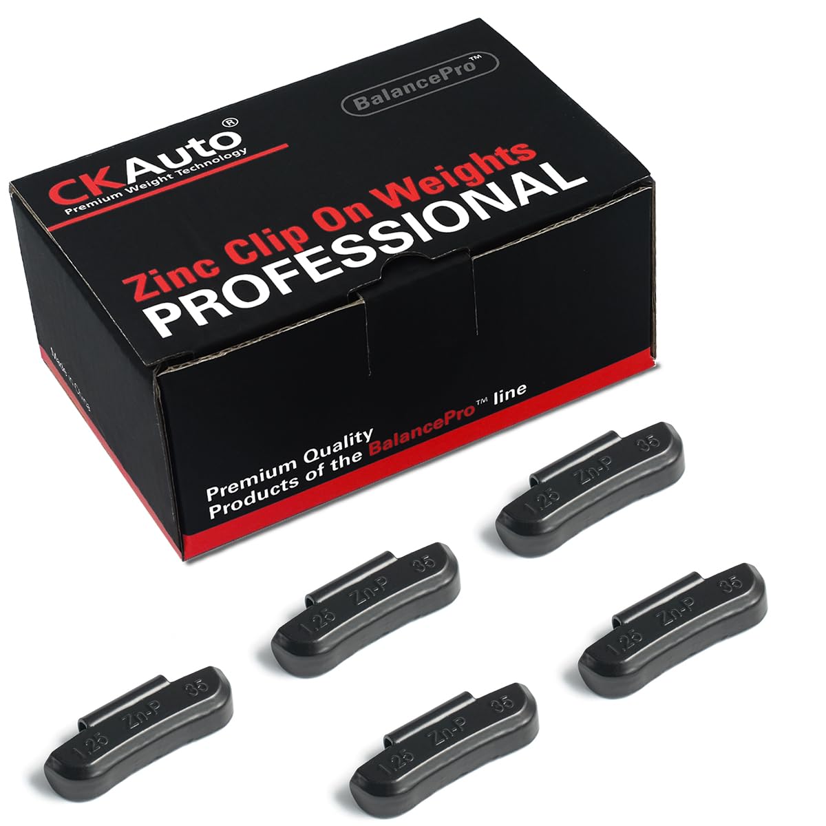 CKAuto P Series Zinc Clip on Wheel Weights Assortment, Fit for Steel Wheel