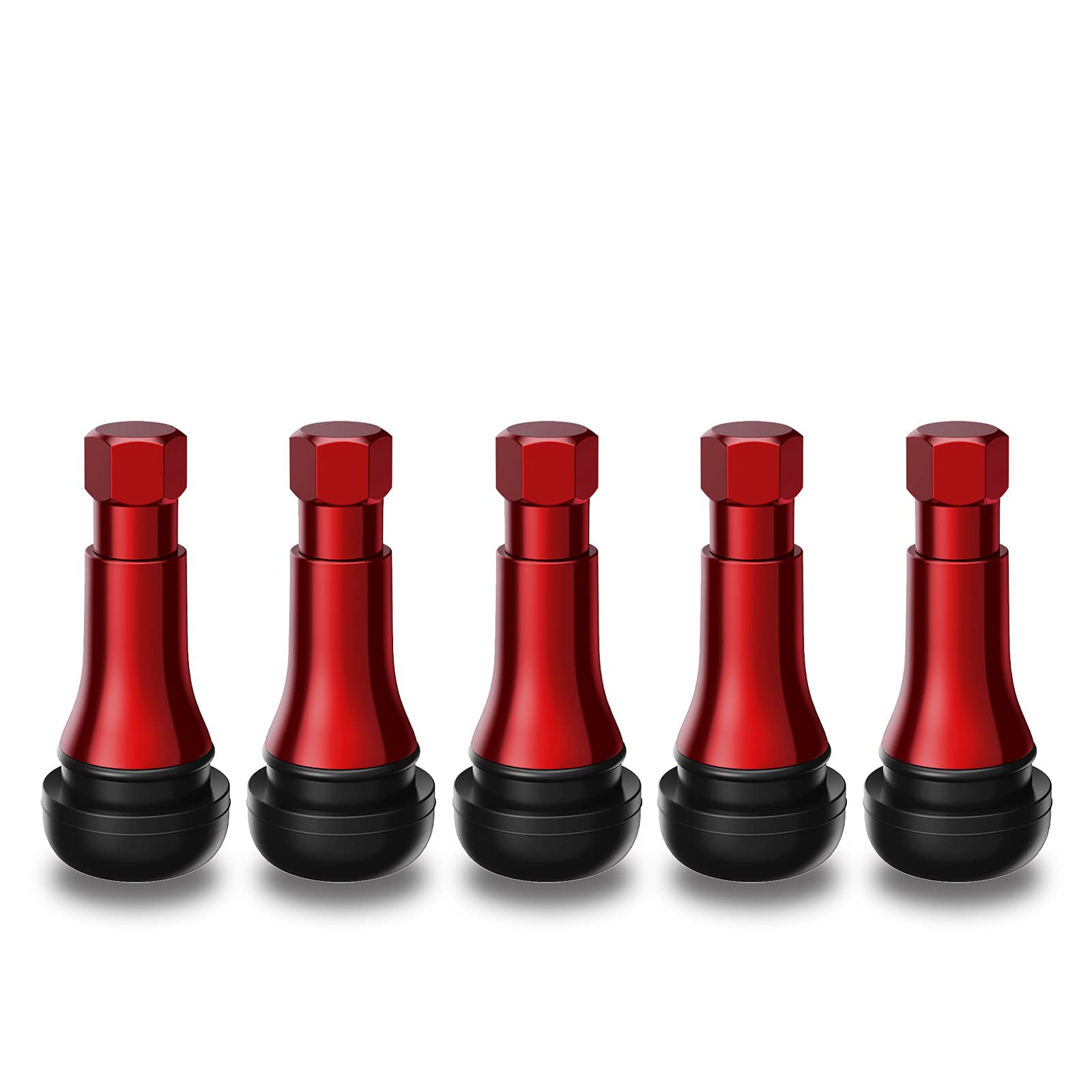 CKAuto TR413AC Chrome Rubber Snap-in Tire Valve Stems (5 Pack)