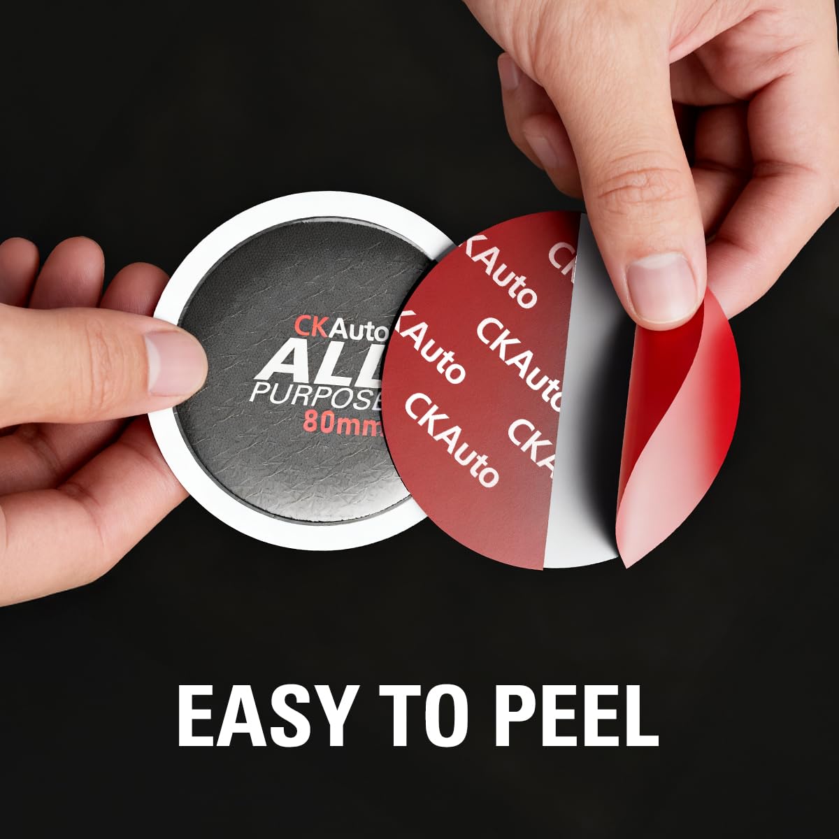 CKAuto Combination All Purpose Tire Repair Patch Kit Heavy Duty, Tire Plug Repair Kit Flat for Car Van Truck Bus Motorcycle and Inner Tire, Round