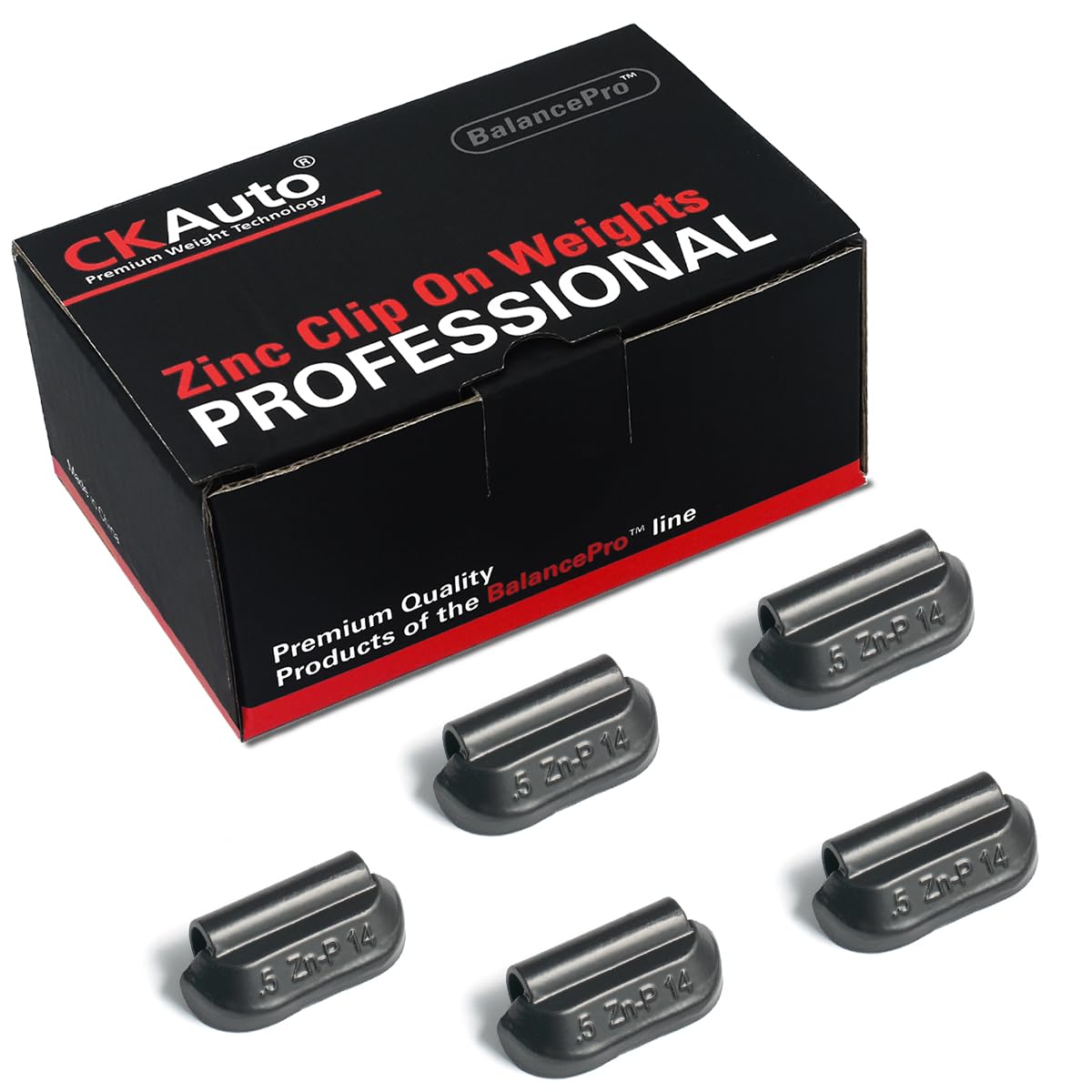 CKAuto P Series Zinc Clip on Wheel Weights Assortment, Fit for Steel Wheel
