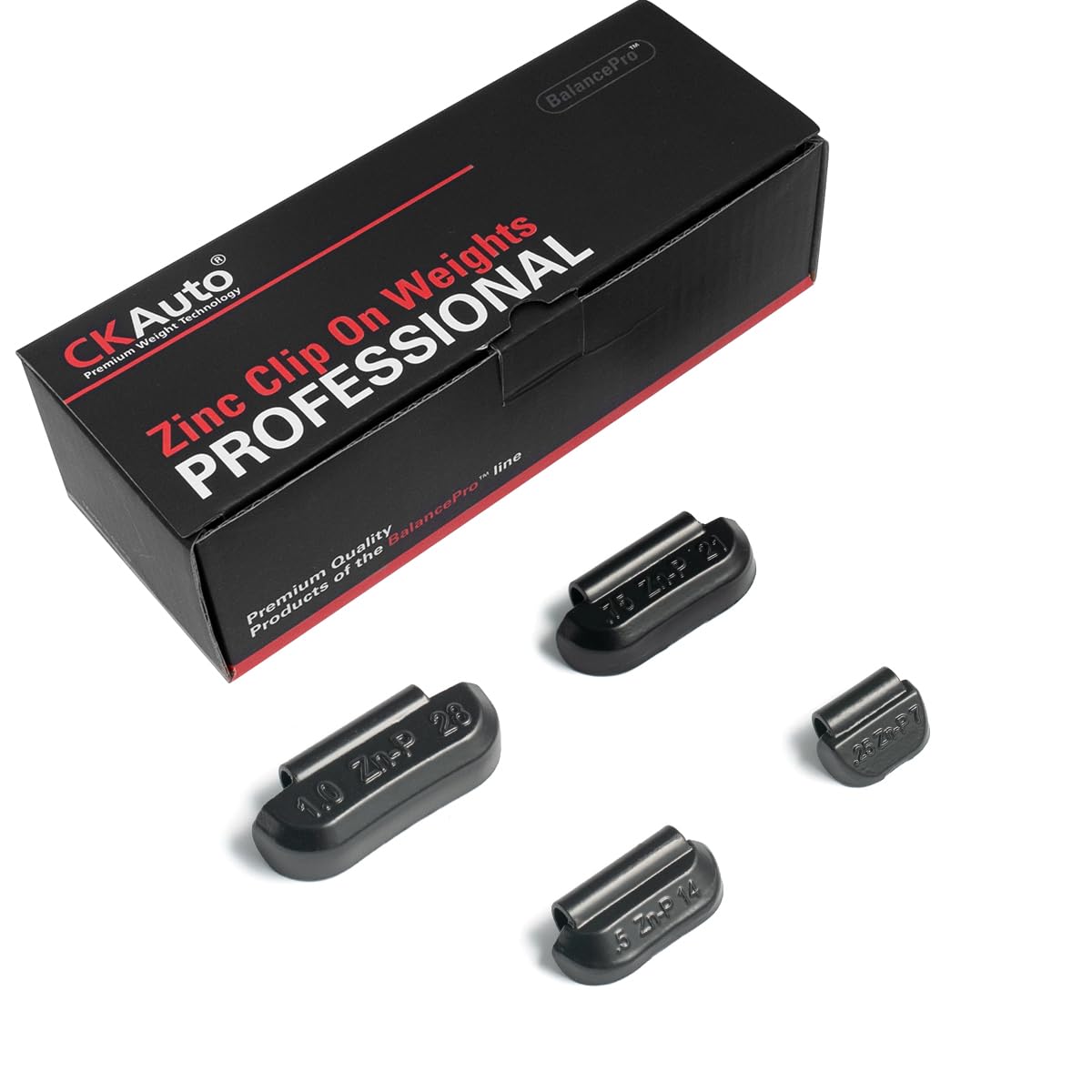CKAuto P Series Zinc Clip on Wheel Weights Assortment, Fit for Steel Wheel