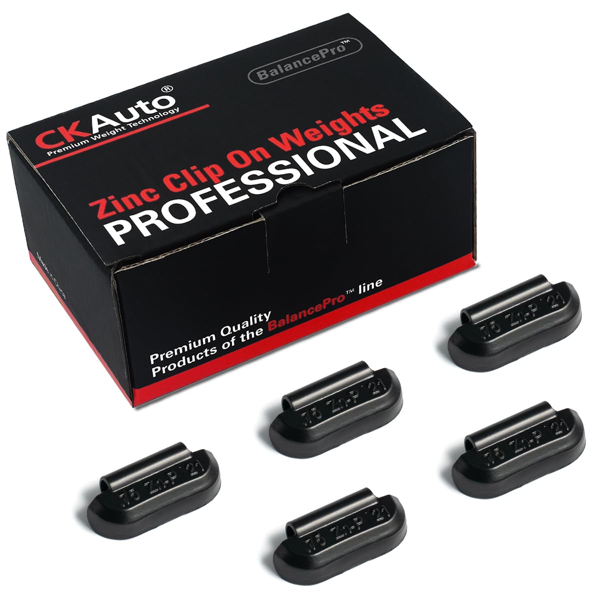 CKAuto P Series Zinc Clip on Wheel Weights Assortment, Fit for Steel Wheel