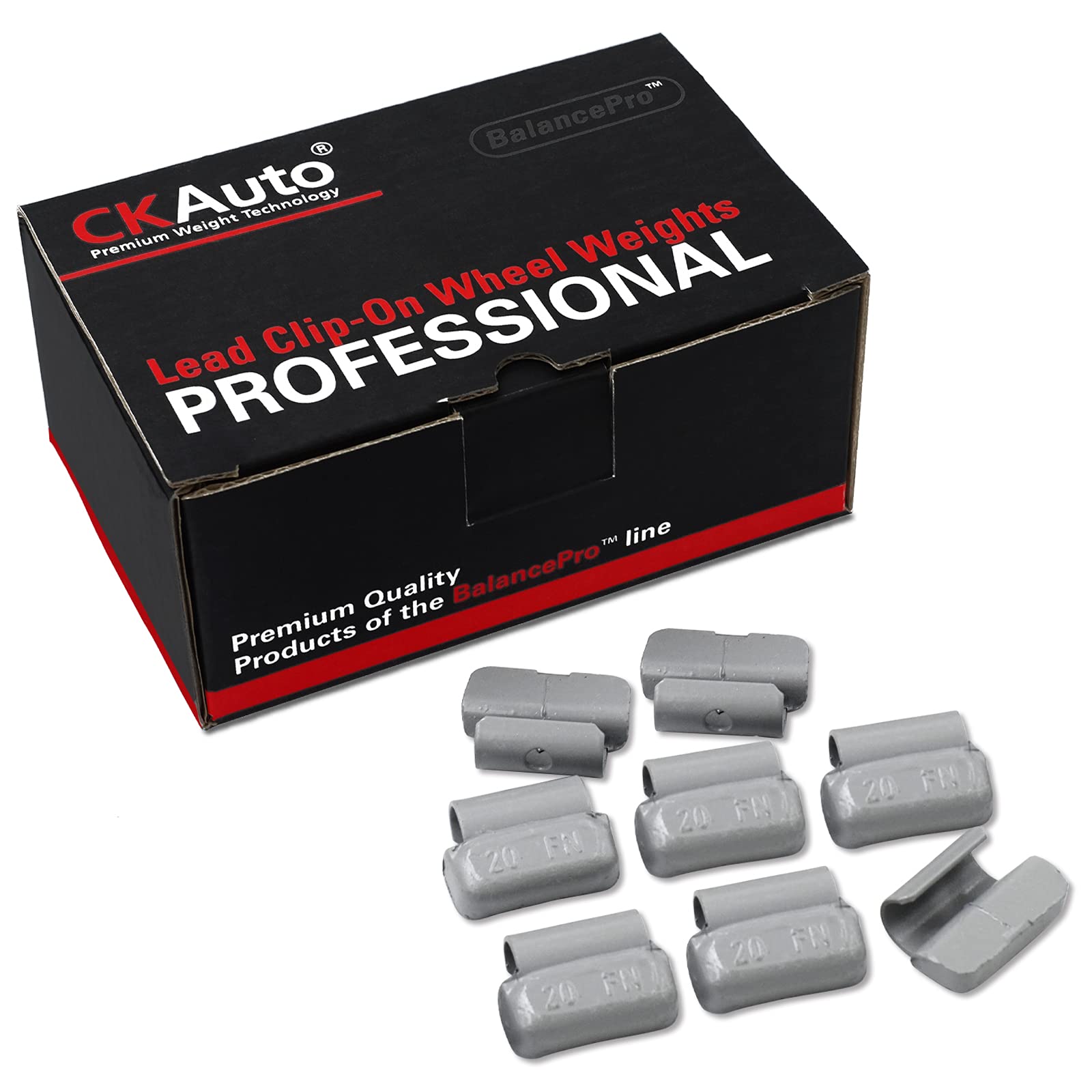 CKAuto FN Series Coated Lead Clip On Wheel Weights, 25pcs/Box