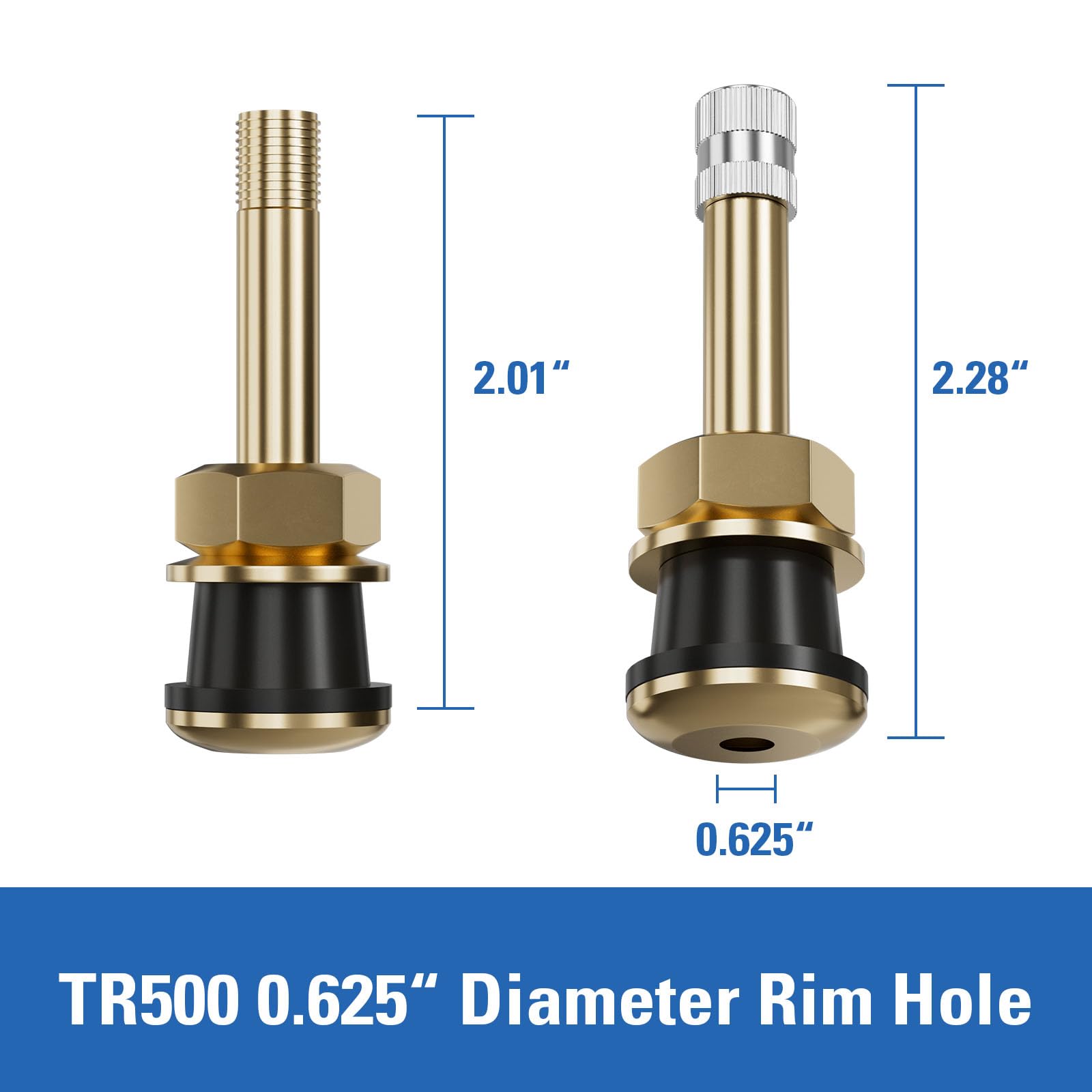 CKAuto Brass Commercial Valve Stems for Rim Φ.625"