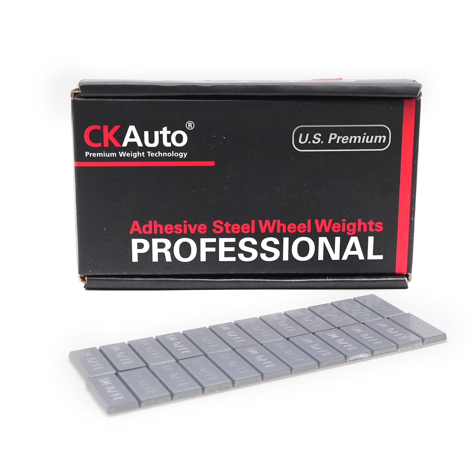 CKAuto Trapezium Adhesive Stick on Wheel Weights,EasyPeel Tape, 72oz/Box, US Quality