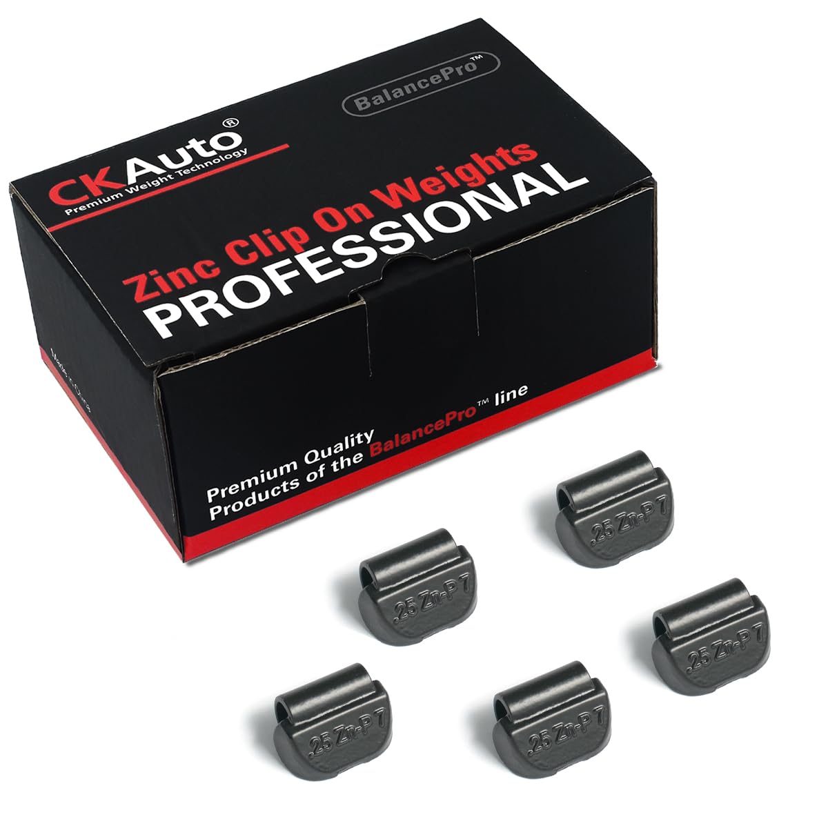 CKAuto P Series Zinc Clip on Wheel Weights Assortment, Fit for Steel Wheel