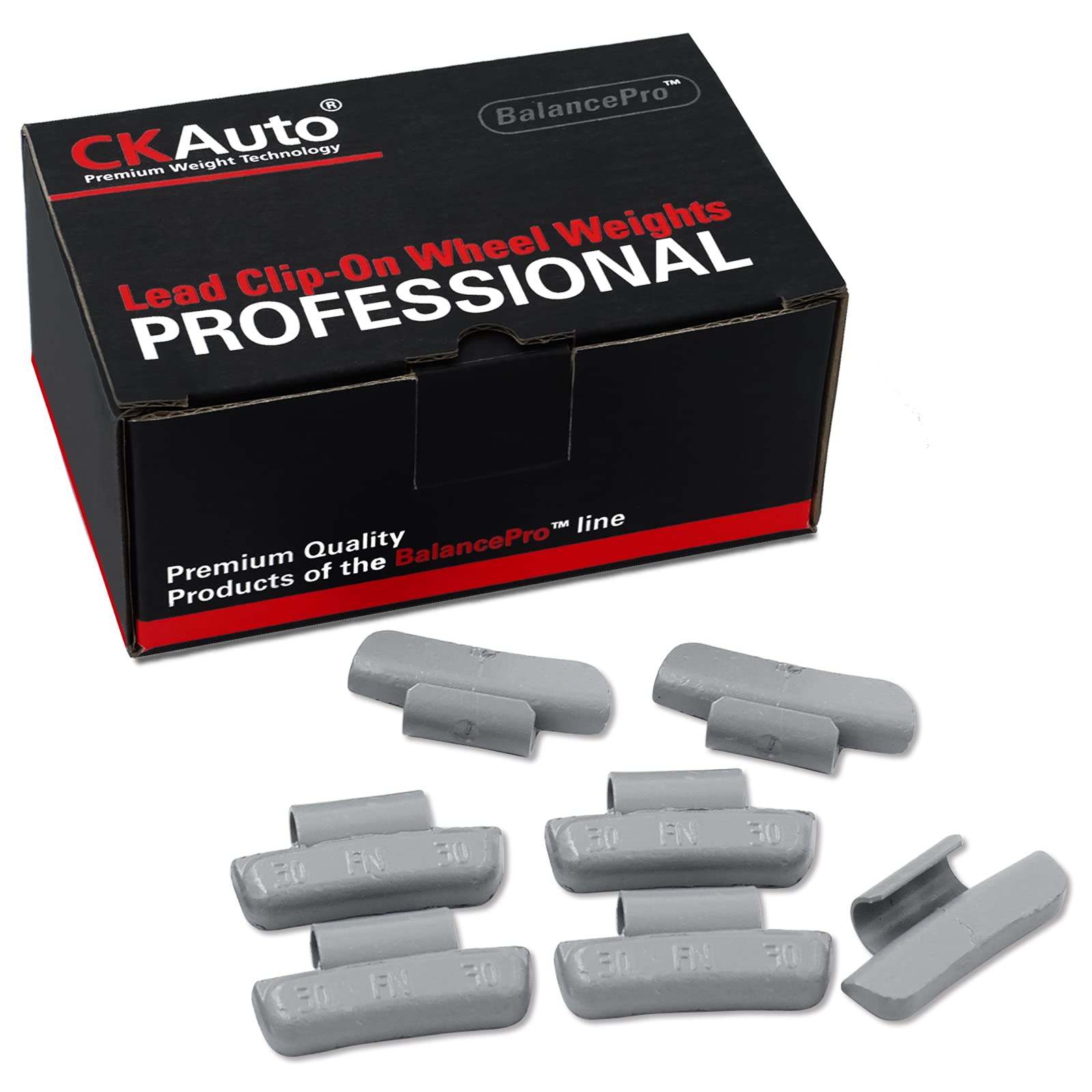 CKAuto FN Series Coated Lead Clip On Wheel Weights, 25pcs/Box