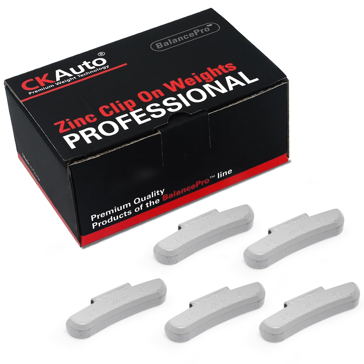CKAuto P Series Zinc Clip on Wheel Weights Assortment, Fit for Steel Wheel