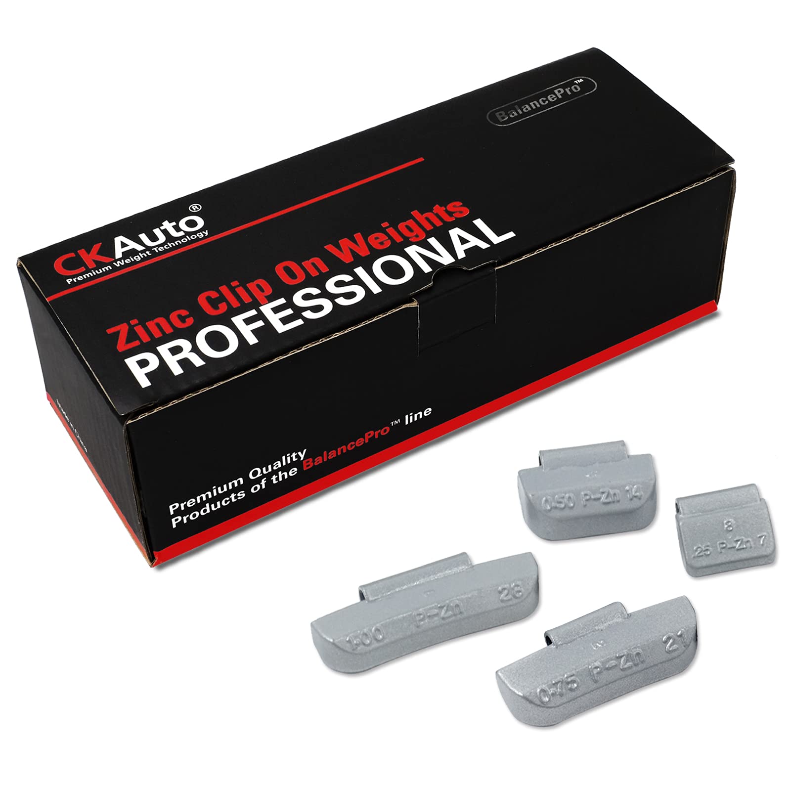 CKAuto P Series Zinc Clip on Wheel Weights Assortment, Fit for Steel Wheel