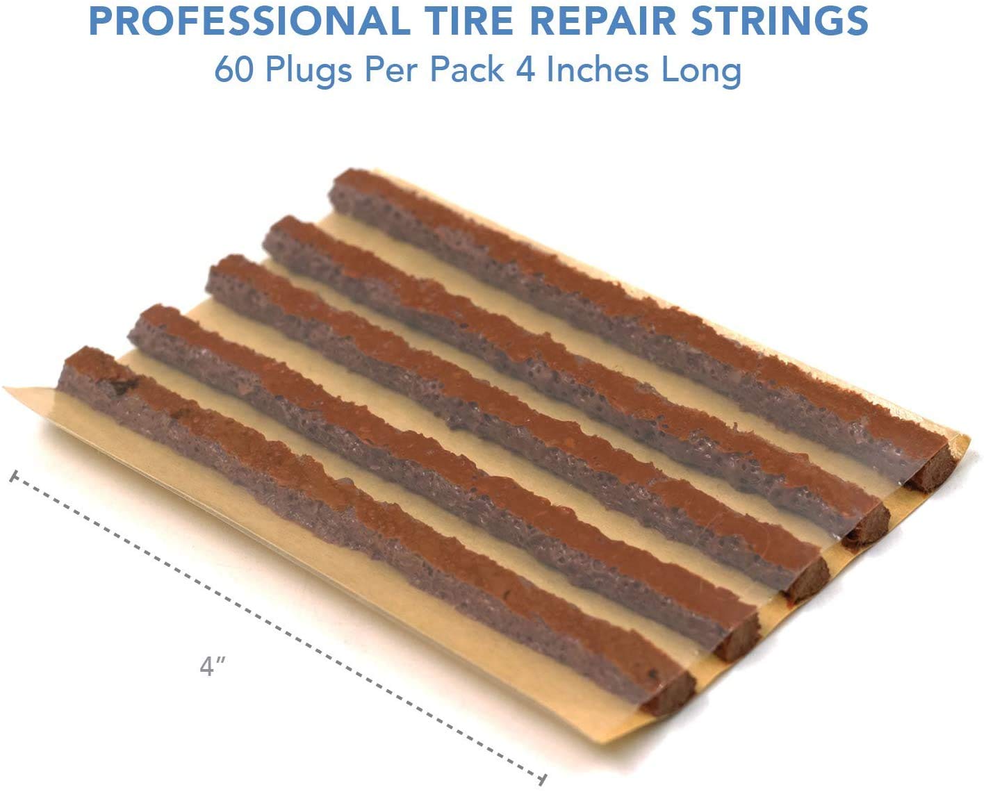 CKAuto Tire Repair Strings, Automotive Tool Tire Repair Plugs for Tubeless Off-Road Tires Car, Bike, ATV, UTV, Wheelbarrow, Mower