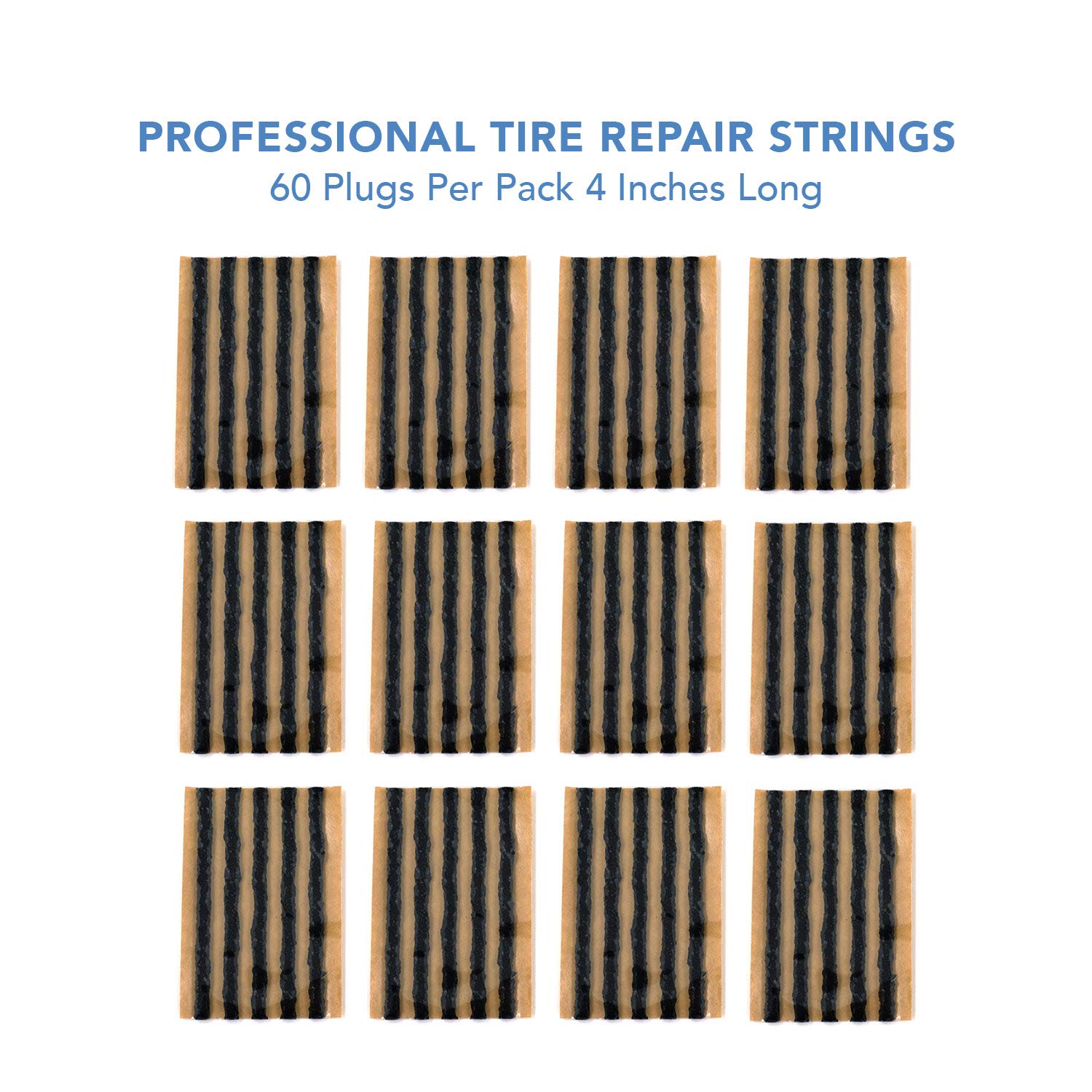 CKAuto Tire Repair Strings, Automotive Tool Tire Repair Plugs for Tubeless Off-Road Tires Car, Bike, ATV, UTV, Wheelbarrow, Mower