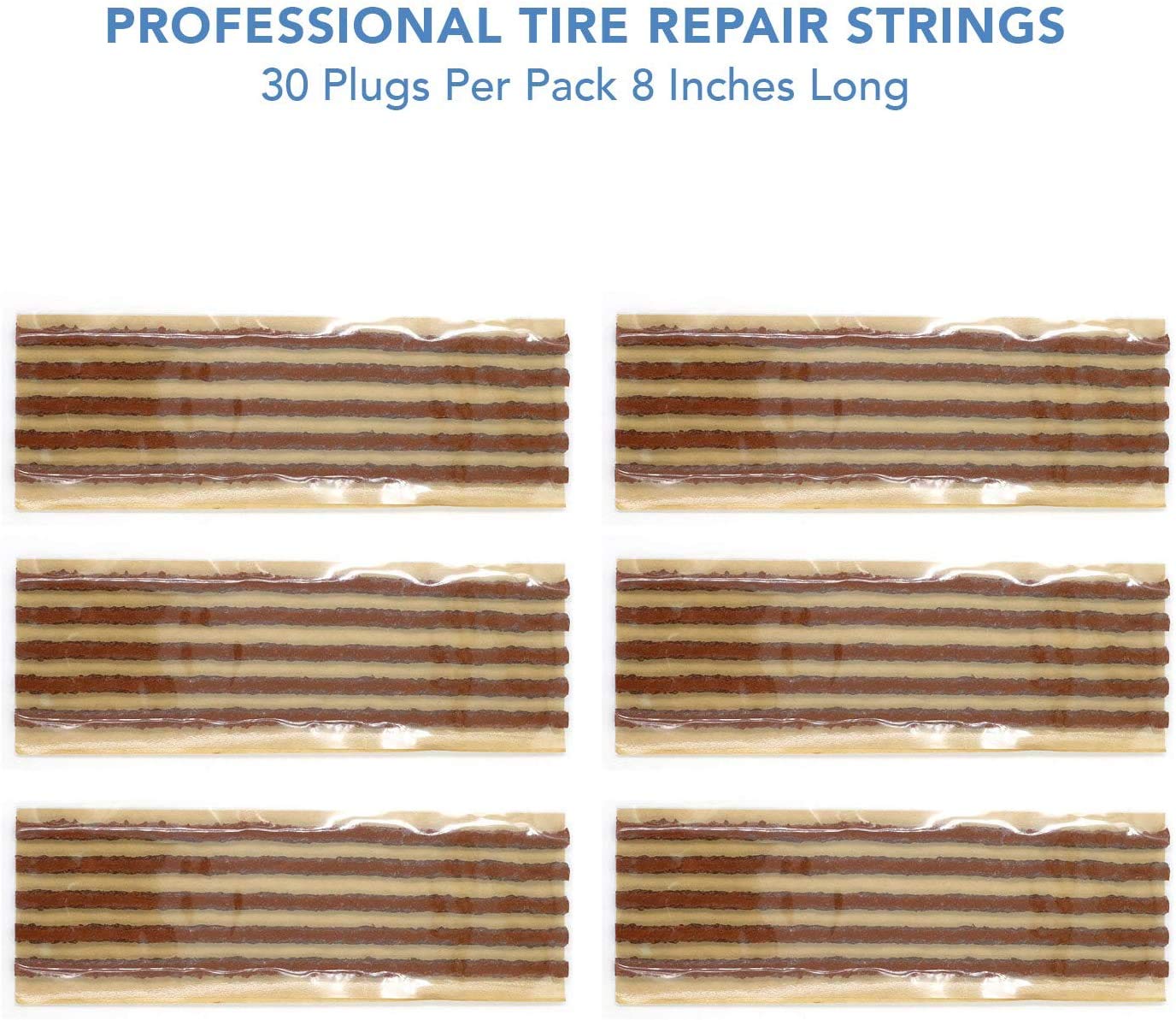 CKAuto Tire Repair Strings, Automotive Tool Tire Repair Plugs for Tubeless Off-Road Tires Car, Bike, ATV, UTV, Wheelbarrow, Mower