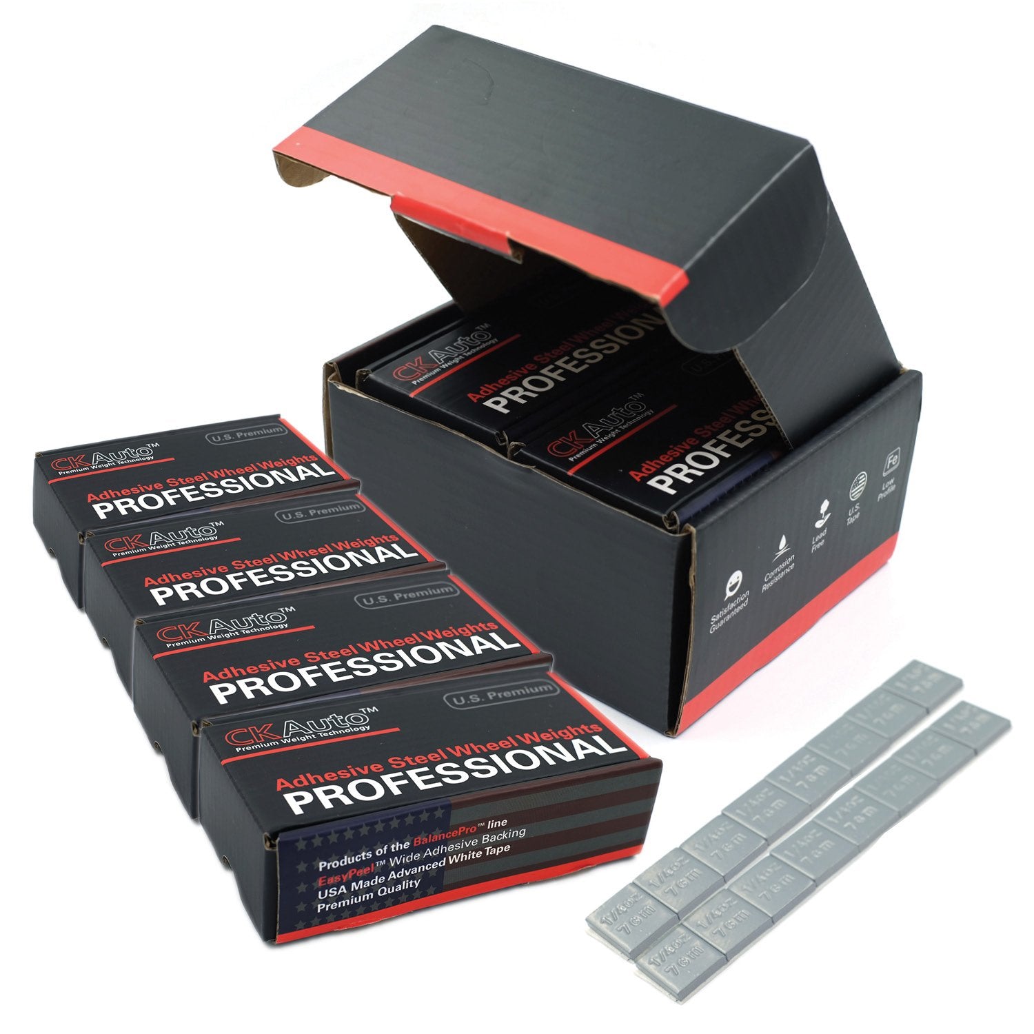 CKAuto 4 Boxes, 960Pcs, 0.25oz Adhesive Stick on Roll Wheel Weights, OE Quality