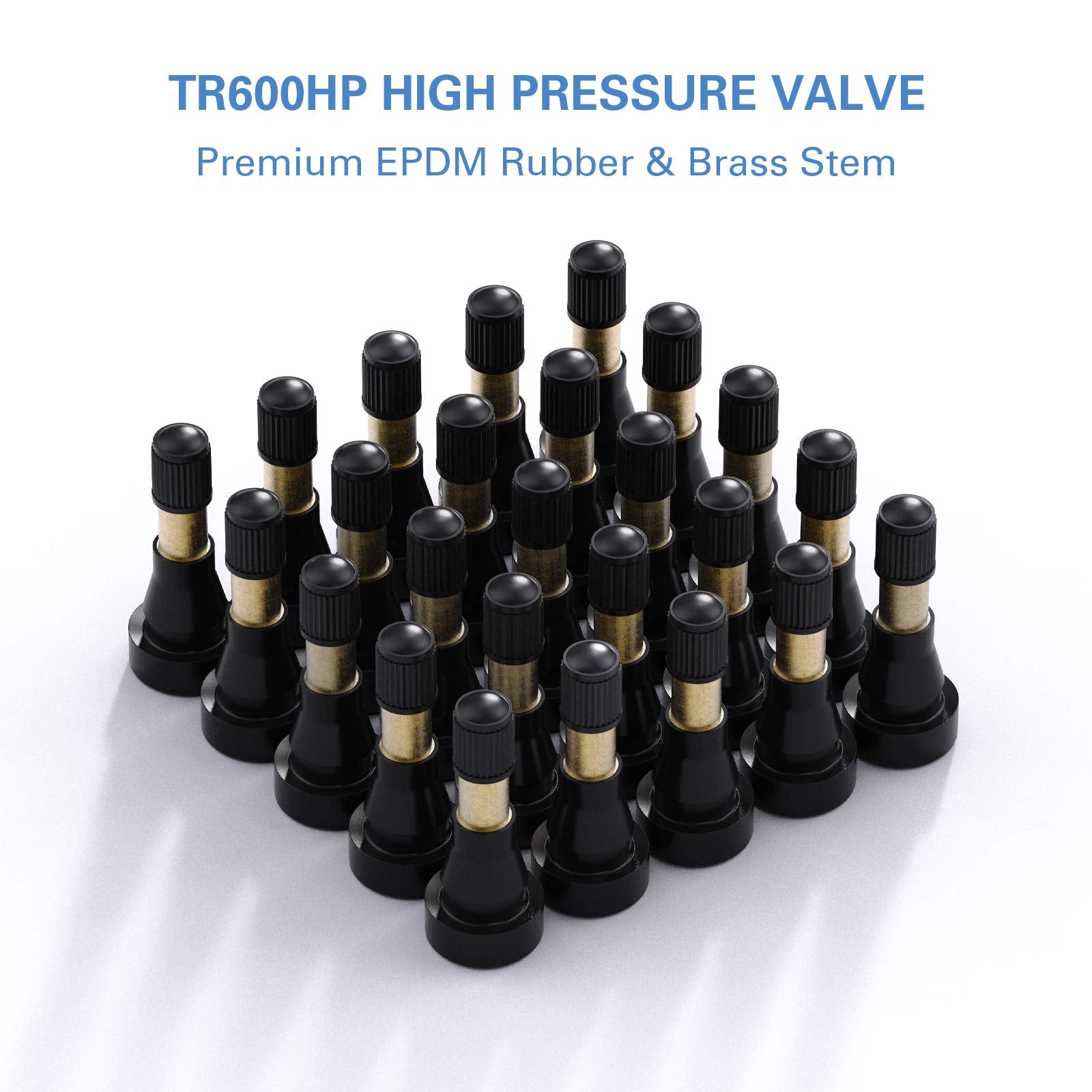 CKAuto TR600HP High Pressure Brass Rubber Snap-in Tire Valve Stem (50pcs/Bag)