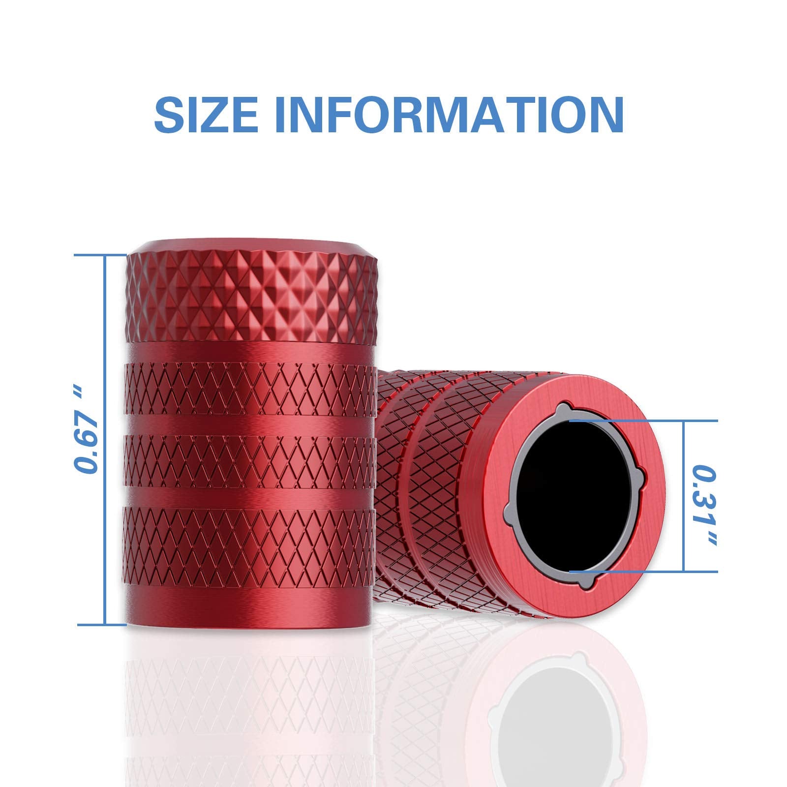 CKAuto Tire Valve Stem Caps, 10 pcs/Pack, Anodized Aluminum Tire Cap Set, Corrosion Resistant, Universal Stem Covers for Cars Trucks Motorcycles SUVs and Bikes