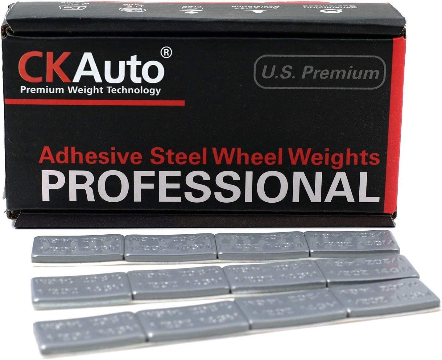 CKAuto 1/2oz, 0.5oz, Ultra Slim Low Profile, Adhesive Stick On Wheel Weights, OE Quality