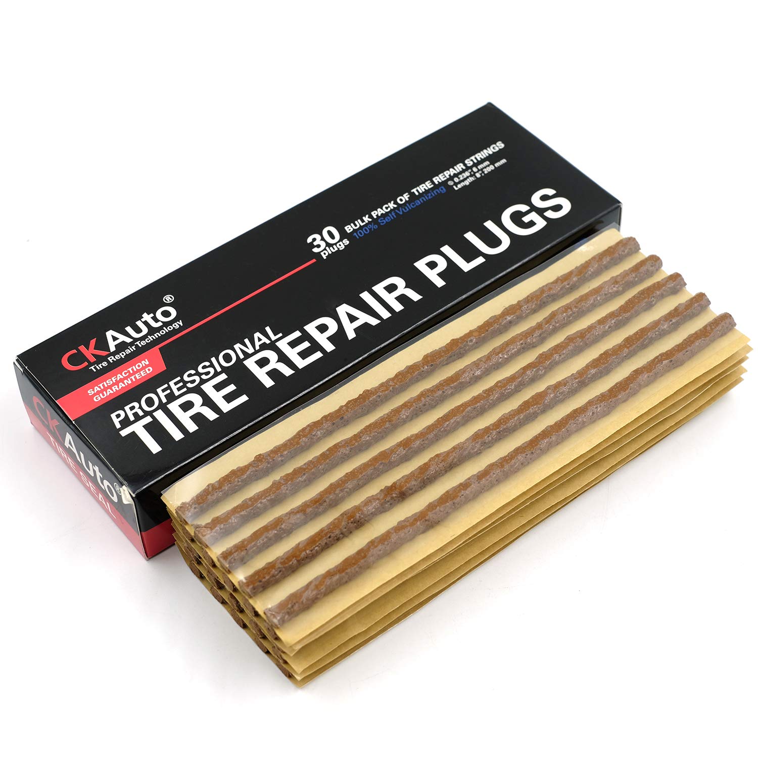 CKAuto Tire Repair Strings, Automotive Tool Tire Repair Plugs for Tubeless Off-Road Tires Car, Bike, ATV, UTV, Wheelbarrow, Mower