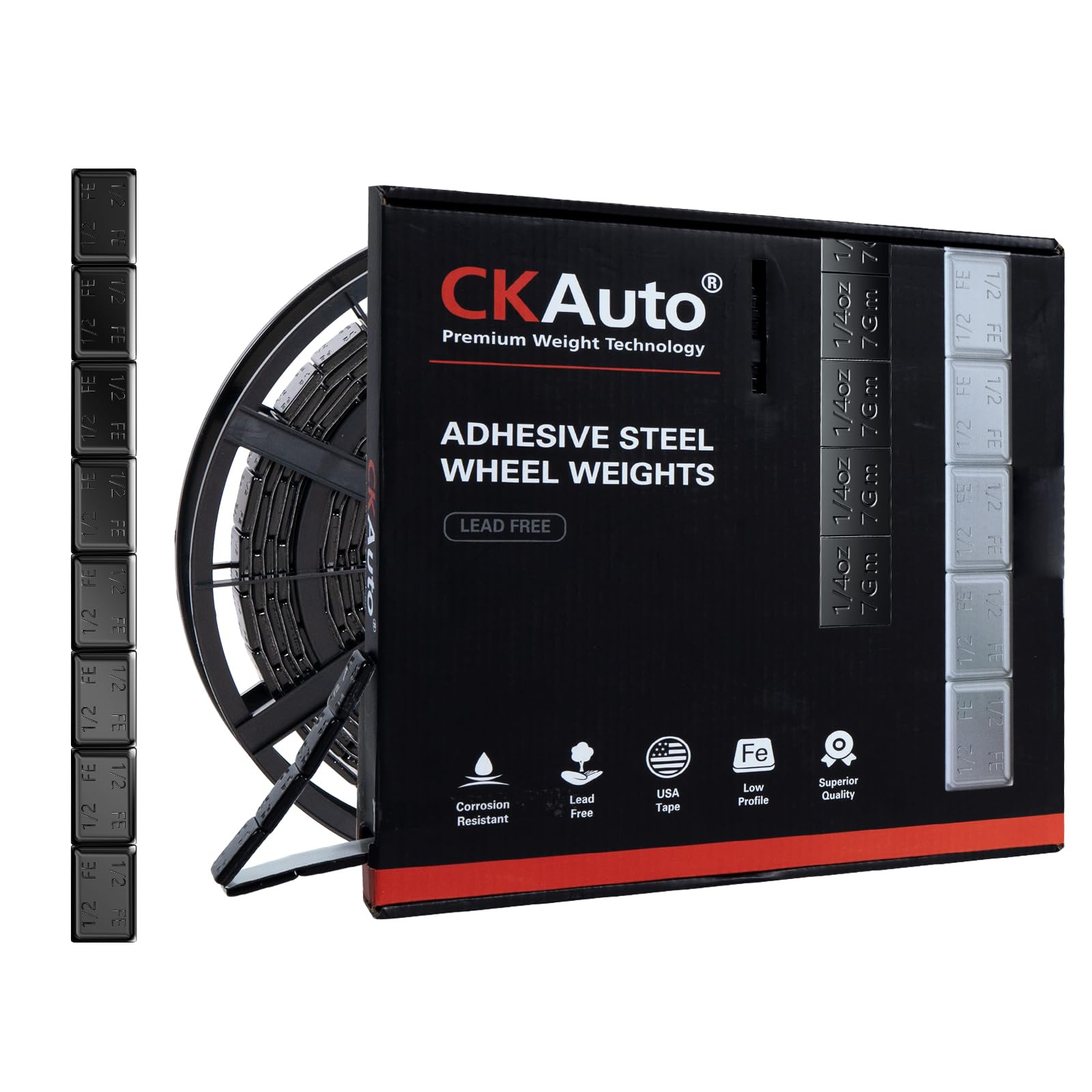 CKAuto 1/2oz, 0.5oz Adhesive Stick On Wheel Weights, OE Quality
