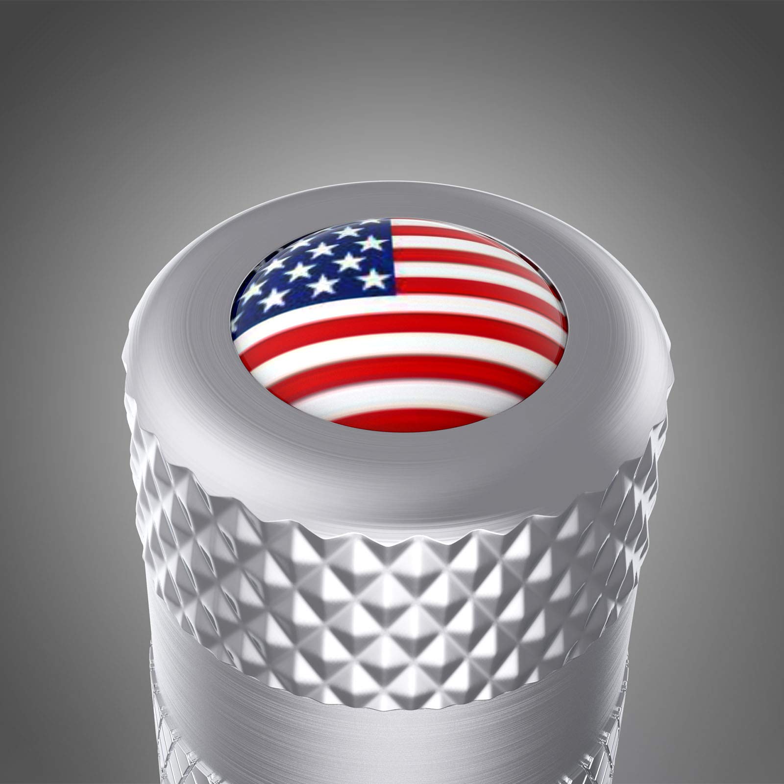 CKAuto American Flag Valve Stem Caps, Aluminum USA Tire Valve Caps, Universal Dust Proof Stem Covers for Cars, Trucks, Bikes, Motorcycles, Bicycles, Corrosion Resistant