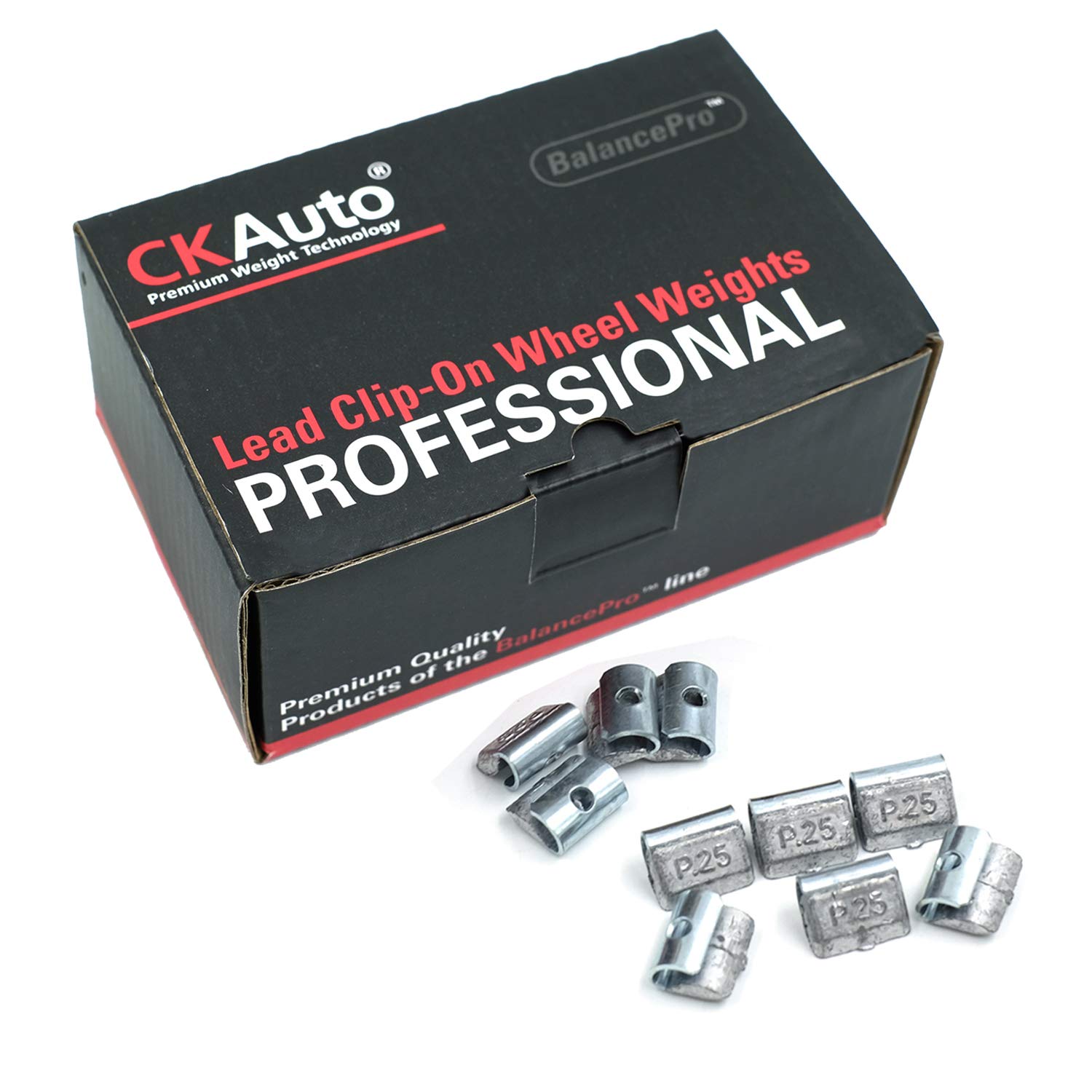 CKAuto P Type Lead Clip on Wheel Weights Assortment, Uncoated