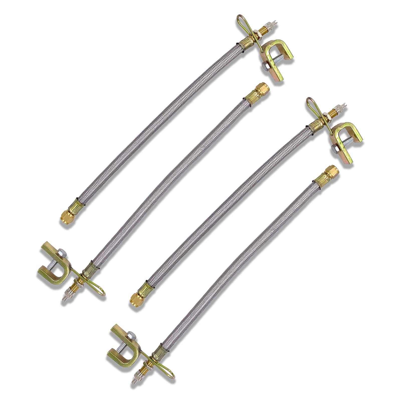 CKAutoMetal Valve Stem Extenders, Universal Valve Stem Extensions Made of EPDM Rubber, Fit for Heavy Vehicles, Silver