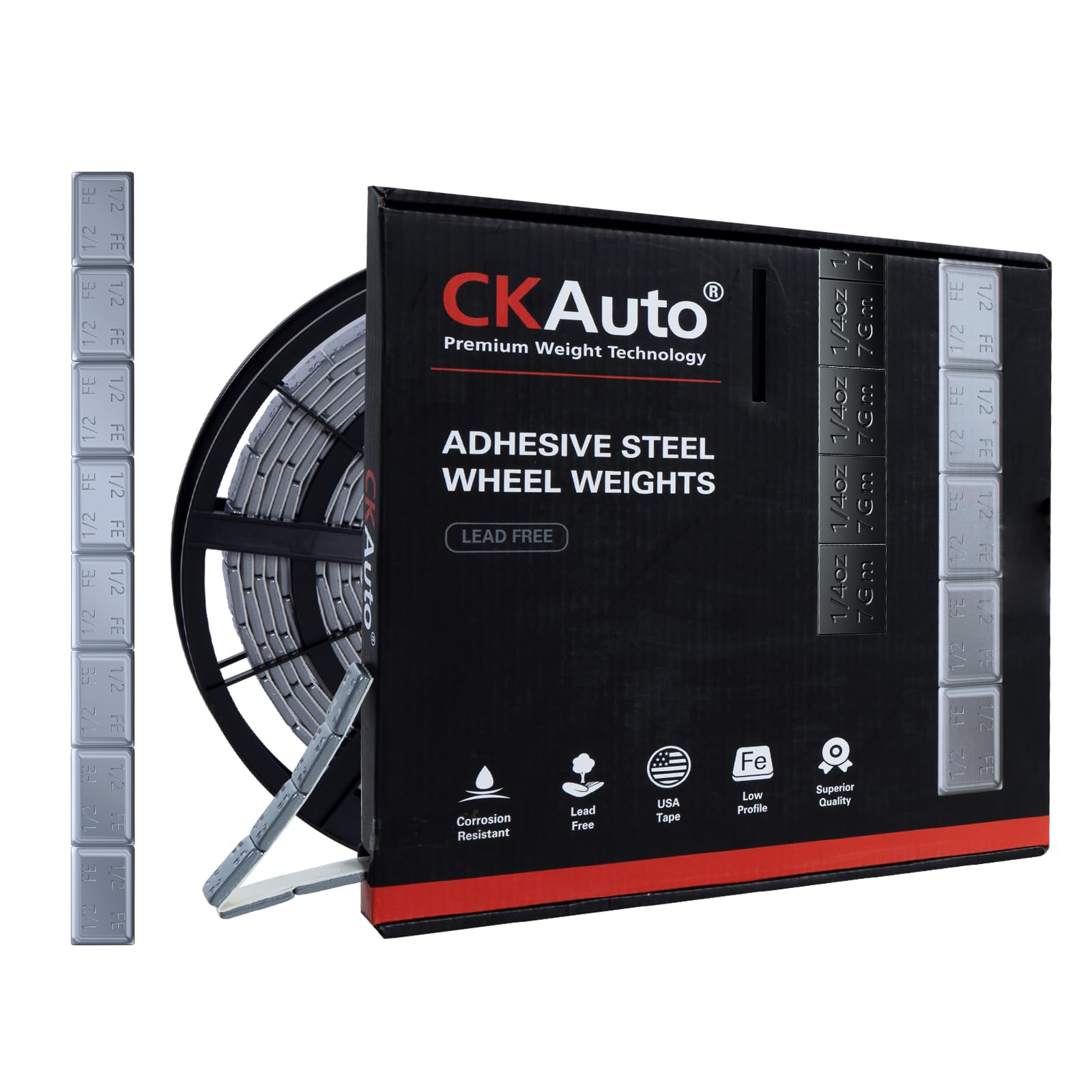 CKAuto 1/2oz, 0.5oz Adhesive Stick On Wheel Weights, OE Quality