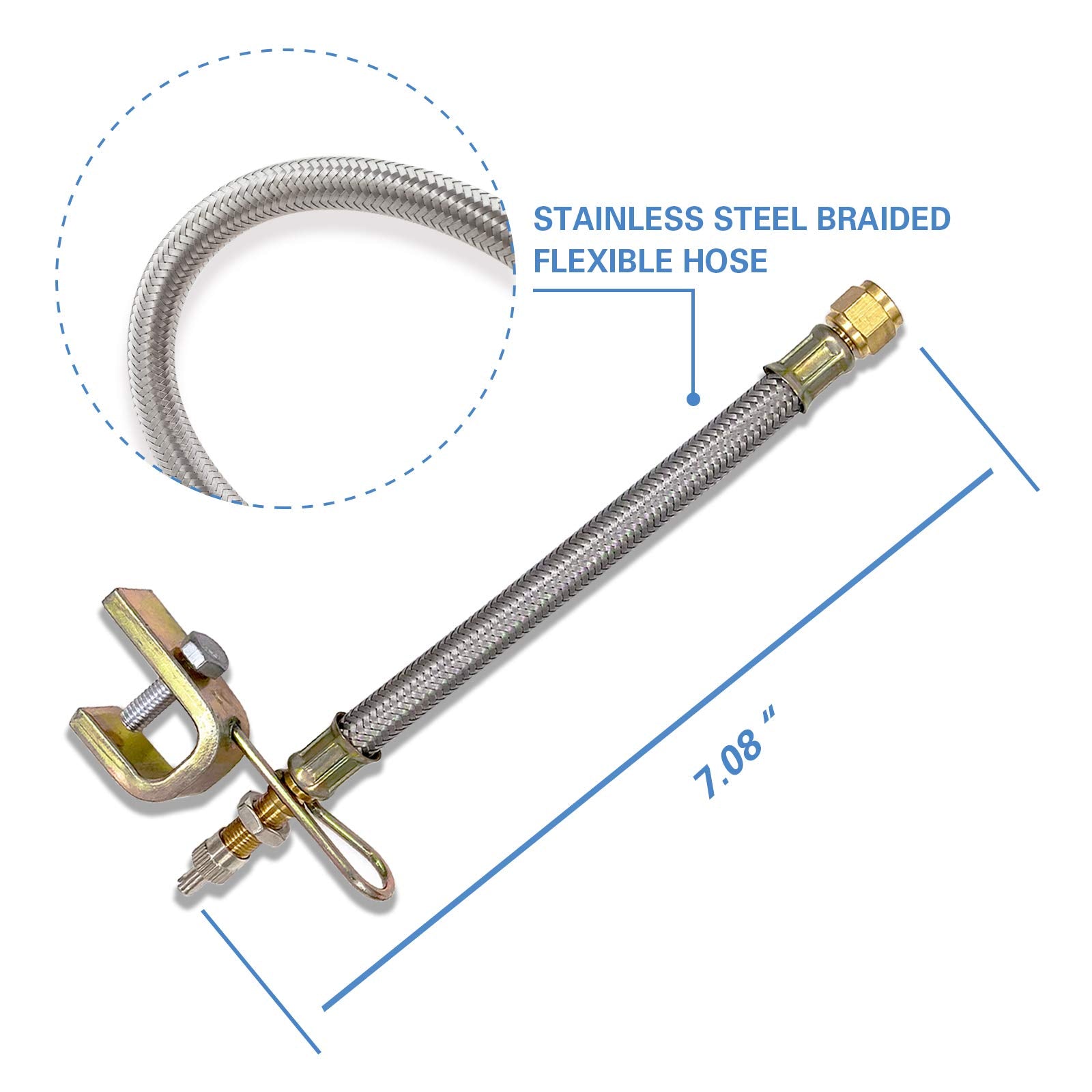 CKAutoMetal Valve Stem Extenders, Universal Valve Stem Extensions Made of EPDM Rubber, Fit for Heavy Vehicles, Silver