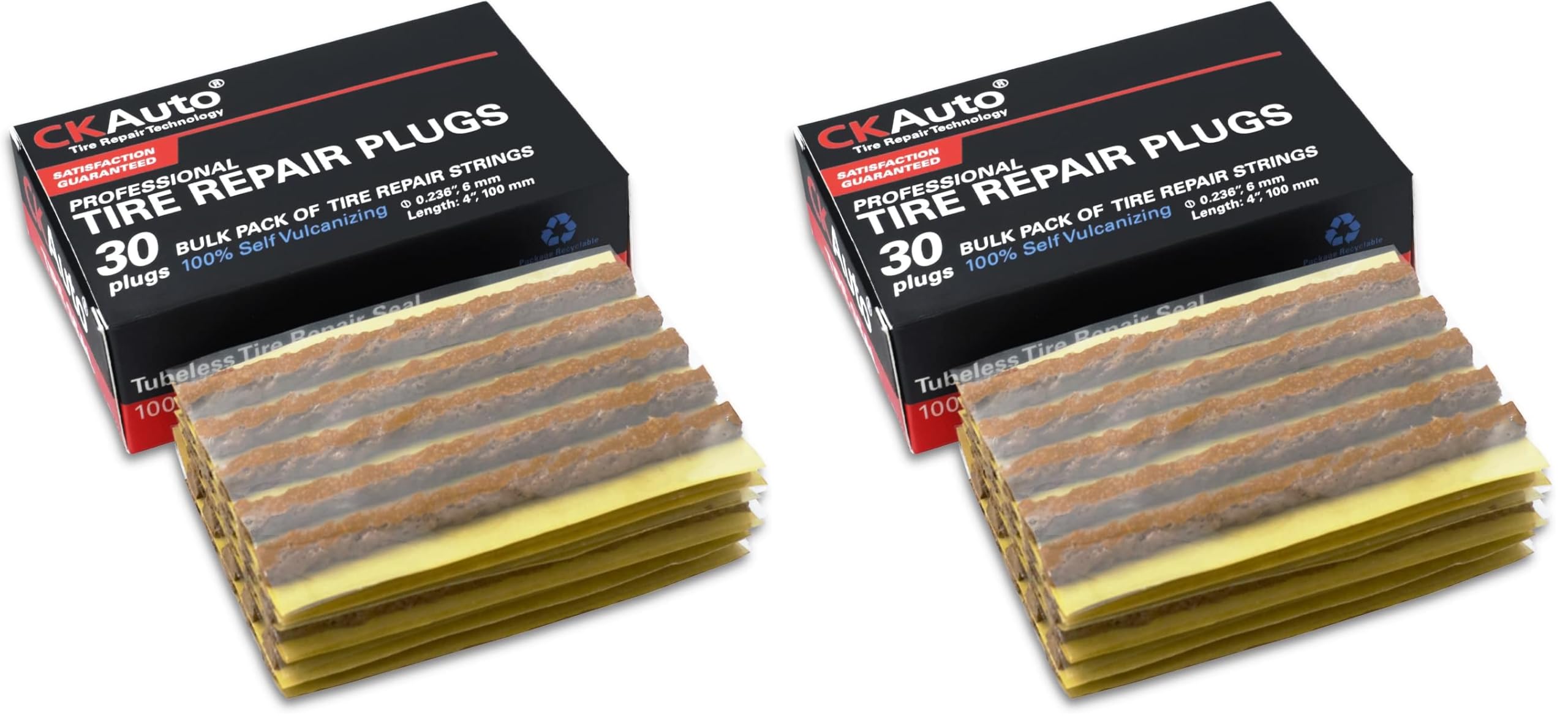 CKAuto Tire Repair Strings, Automotive Tool Tire Repair Plugs for Tubeless Off-Road Tires Car, Bike, ATV, UTV, Wheelbarrow, Mower