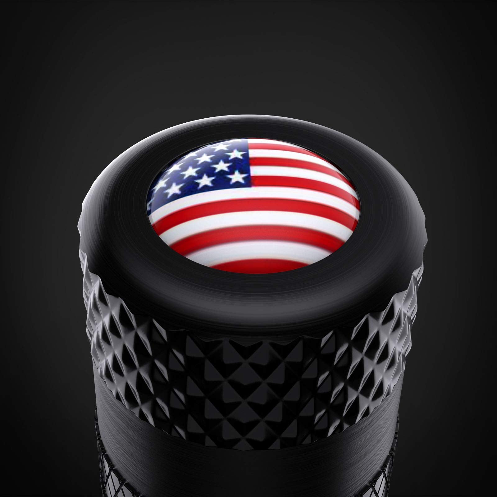 CKAuto American Flag Valve Stem Caps, Aluminum USA Tire Valve Caps, Universal Dust Proof Stem Covers for Cars, Trucks, Bikes, Motorcycles, Bicycles, Corrosion Resistant