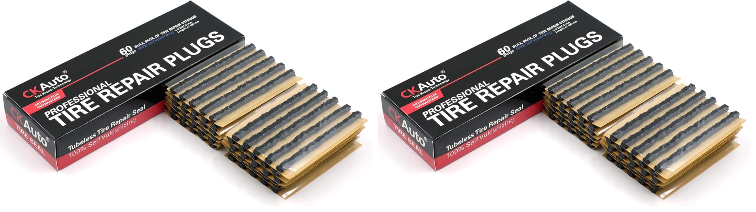 CKAuto Tire Repair Strings, Automotive Tool Tire Repair Plugs for Tubeless Off-Road Tires Car, Bike, ATV, UTV, Wheelbarrow, Mower