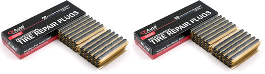 CKAuto 30pcs 4" Black Tire Repair Strings, Automotive Tool Tire Repair Plugs for Tubeless Off-Road Tires Car, Bike, ATV, UTV, Wheelbarrow, Mower