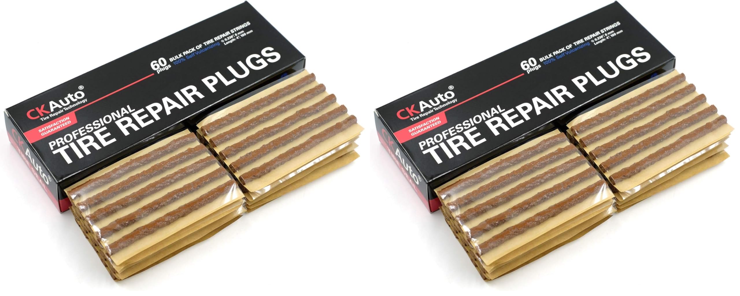 CKAuto Tire Repair Strings, Automotive Tool Tire Repair Plugs for Tubeless Off-Road Tires Car, Bike, ATV, UTV, Wheelbarrow, Mower