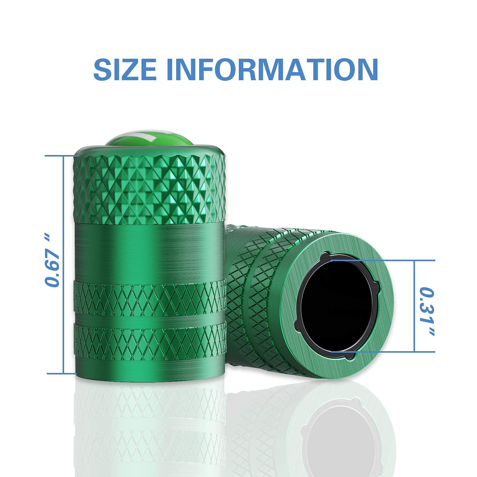 CKAuto American Flag Valve Stem Caps, Aluminum USA Tire Valve Caps, Universal Dust Proof Stem Covers for Cars, Trucks, Bikes, Motorcycles, Bicycles, Corrosion Resistant