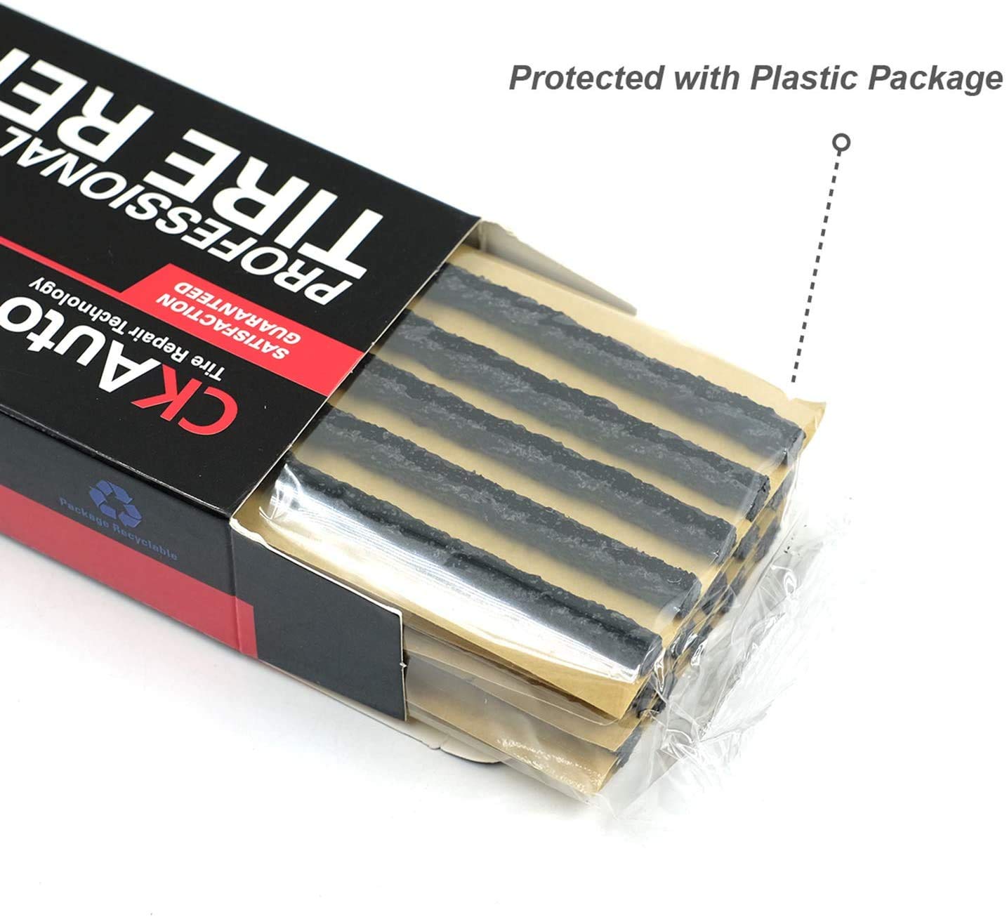 CKAuto Tire Repair Strings, Automotive Tool Tire Repair Plugs for Tubeless Off-Road Tires Car, Bike, ATV, UTV, Wheelbarrow, Mower