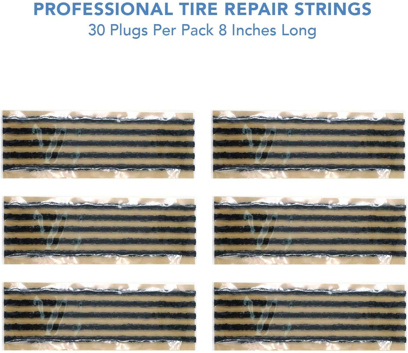 CKAuto Tire Repair Strings, Automotive Tool Tire Repair Plugs for Tubeless Off-Road Tires Car, Bike, ATV, UTV, Wheelbarrow, Mower