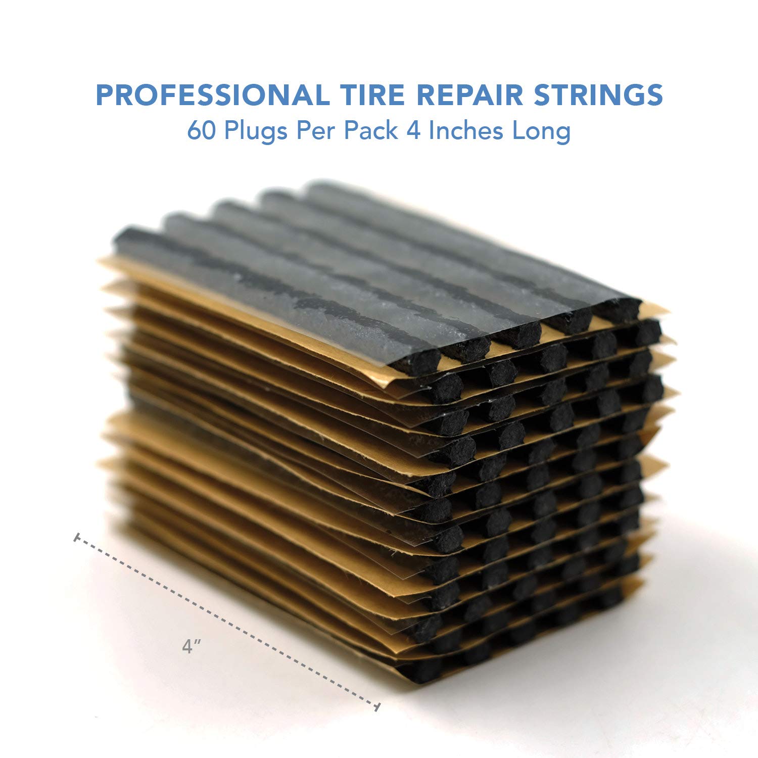 CKAuto Tire Repair Strings, Automotive Tool Tire Repair Plugs for Tubeless Off-Road Tires Car, Bike, ATV, UTV, Wheelbarrow, Mower